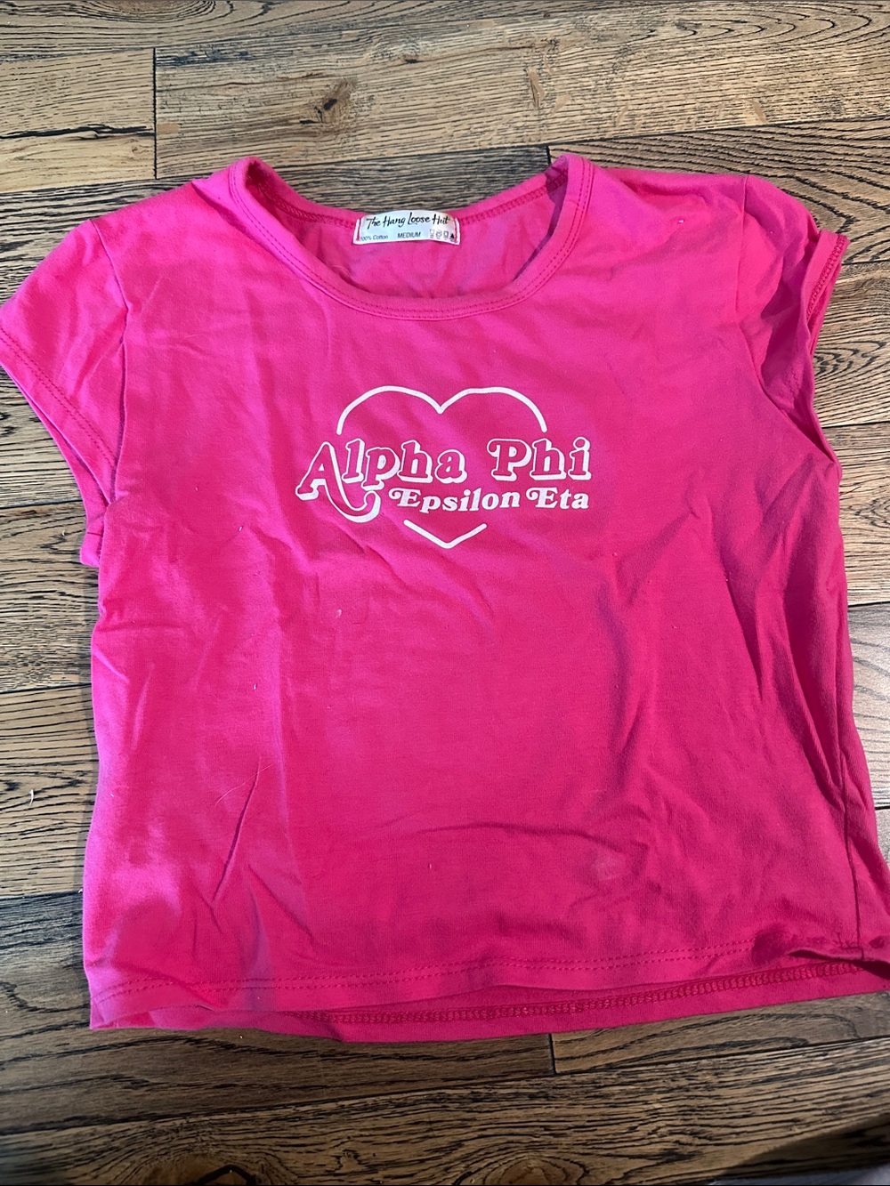 Alpha Phi Epsilon Eta Pink Short Sleeve Tee